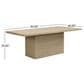 Hearth and Haven Dining Table in Light Natural - Table Only, , large