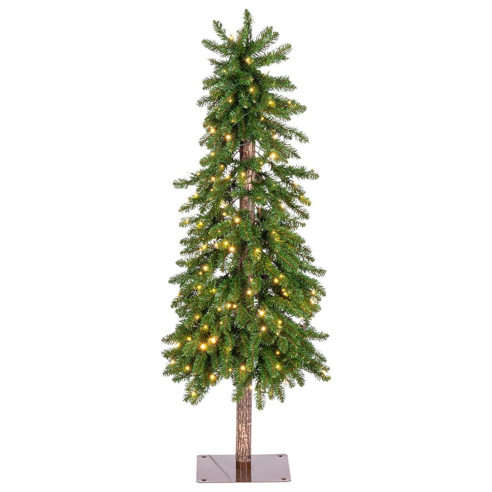 The Gerson Company 5" Alpine Pre-Lit Artificial Christmas Tree in Green, , large