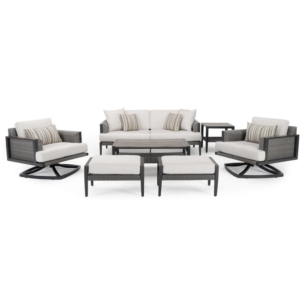 RST Brands Vistano 7-Piece Patio Motion Seating Set in Gray, , large