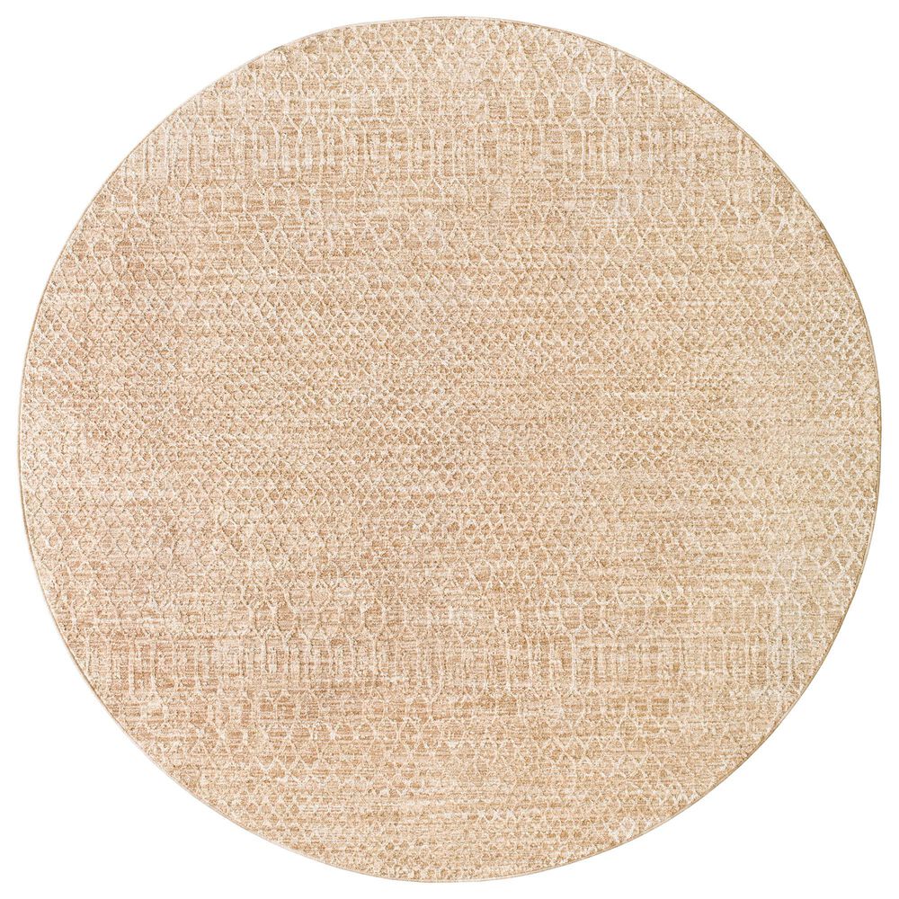Surya Masterpiece MPC-2302 Beige, Tan and Medium Brown 7"10" Round Area Rug, , large
