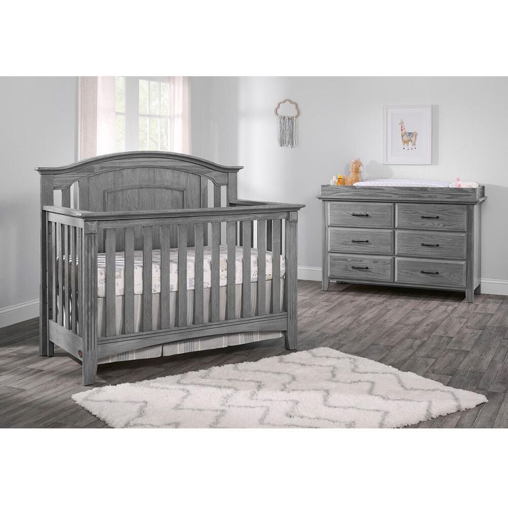 Oxford Village Willowbrook 2 Piece Nursery Set in Graphite Gray, , large