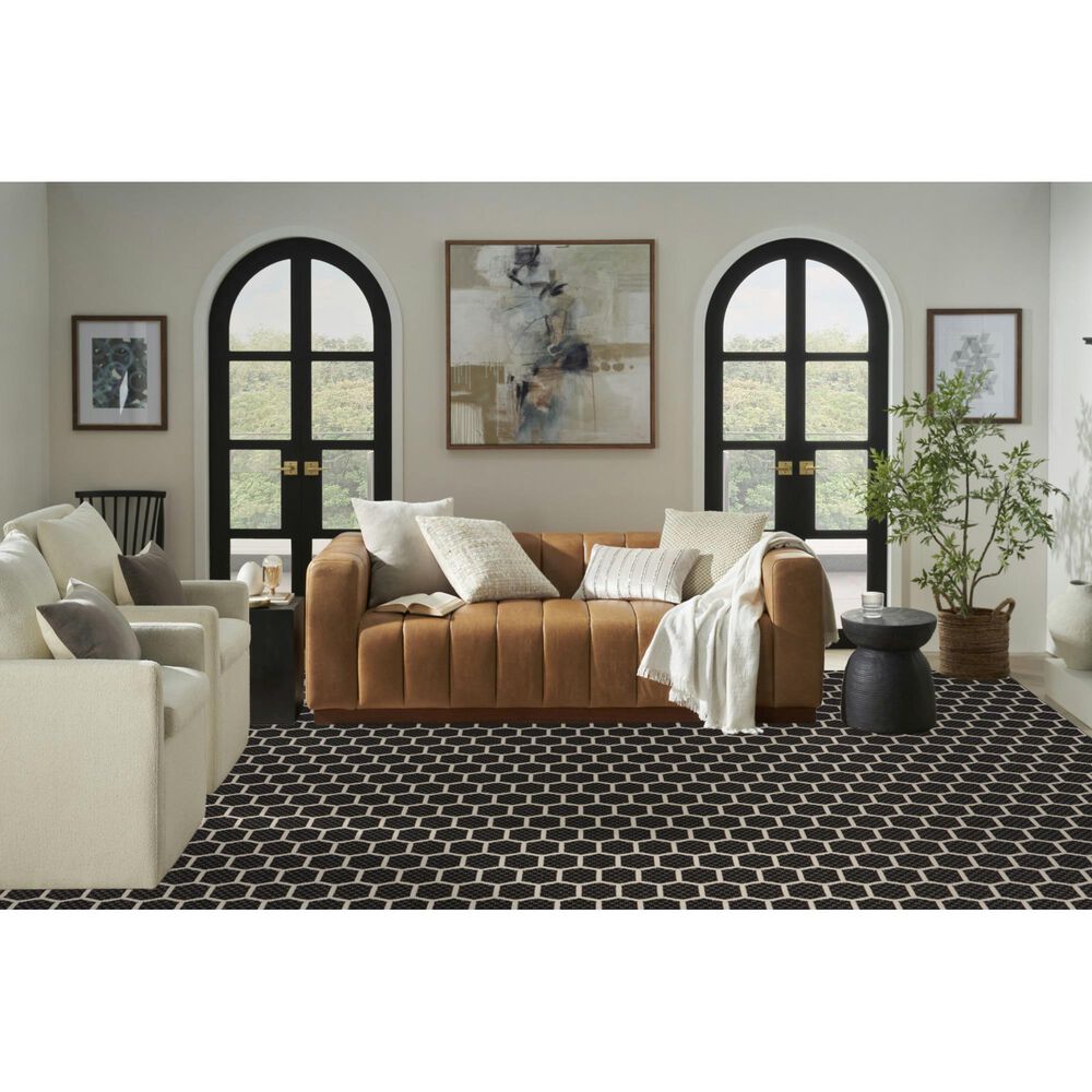 Nourison Twist Reversible 10&#39; x 14&#39; Black Indoor/Outdoor Area Rug, , large