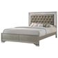 Crown Mark Lyssa King Panel Bed with Two Nightstands in Champagne, , large