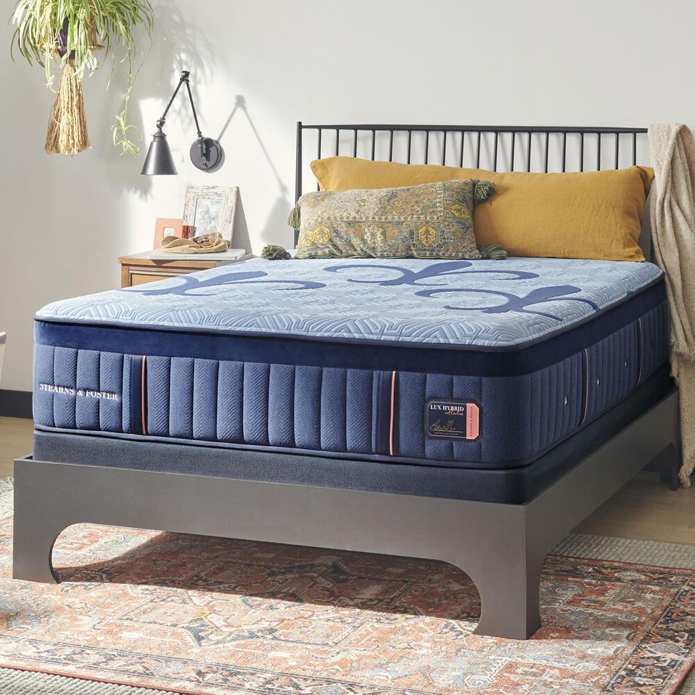 Stearns &amp; Foster Lux Estate Elite Firm Hybrid California King Mattress with Low Profile Box Springs, , large