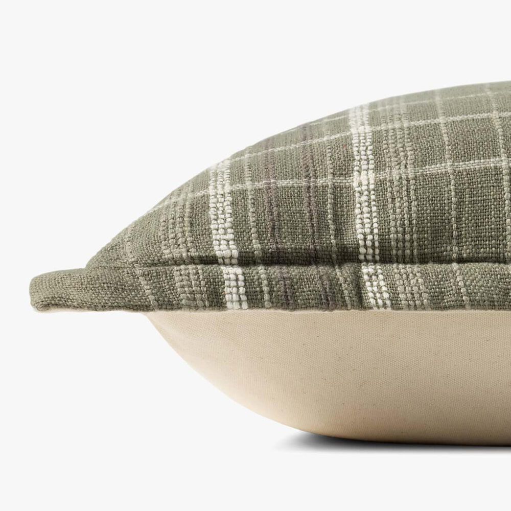 Loloi Avalon 13&quot; x 21&quot; Lumbar Throw Pillow in Olive, Beige and Multicolor, , large