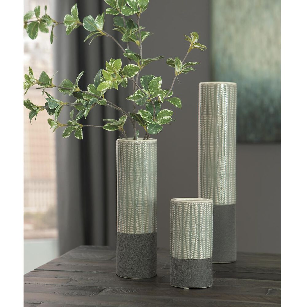 37B Elwood 3-Piece Vase Set in Gray, , large