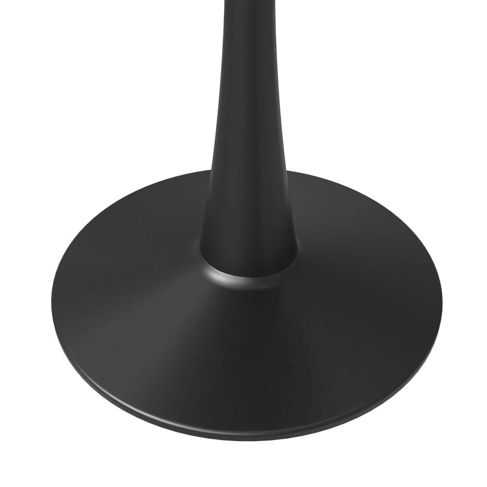 Leisuremod Leisuremod Bristol 31 round dining table Black base with Black Sintered stone Top, , large