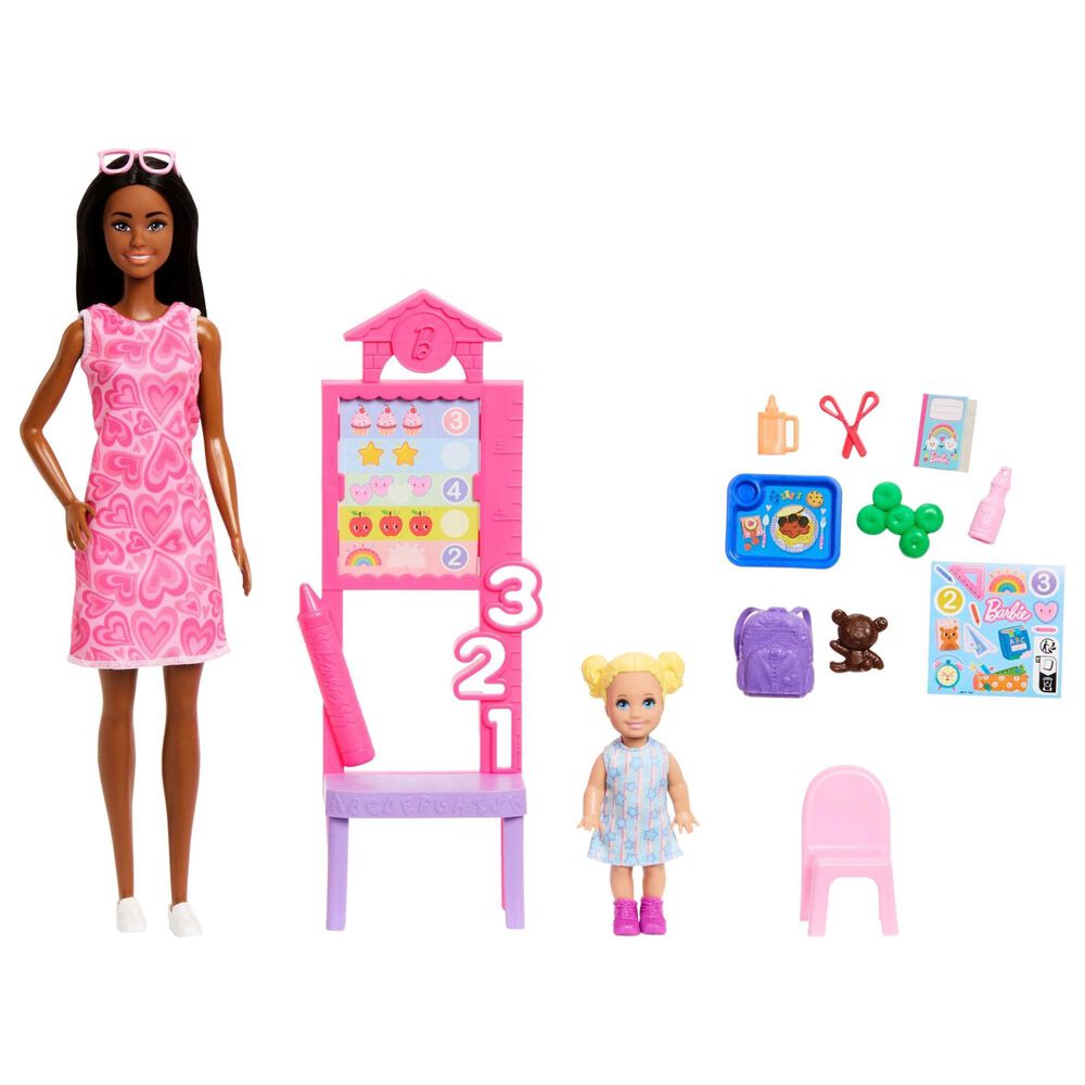 Barbie Careers Teacher Playset with Blonde-Hair Toddler Doll, , large