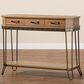Baxton Studio Kellyn 3-Drawer Console Table in Oak Brown/Black, , large