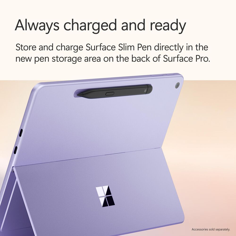 Microsoft Surface Pro Copilot+ PC 12&quot; Touch-Screen Tablet - Qualcomm Snapdragon X Plus - 16GB RAM - 512GB UFS - Windows 11 Home - Wi-Fi Only - Violet - Device Only - &#40;Latest Model&#41;, , large