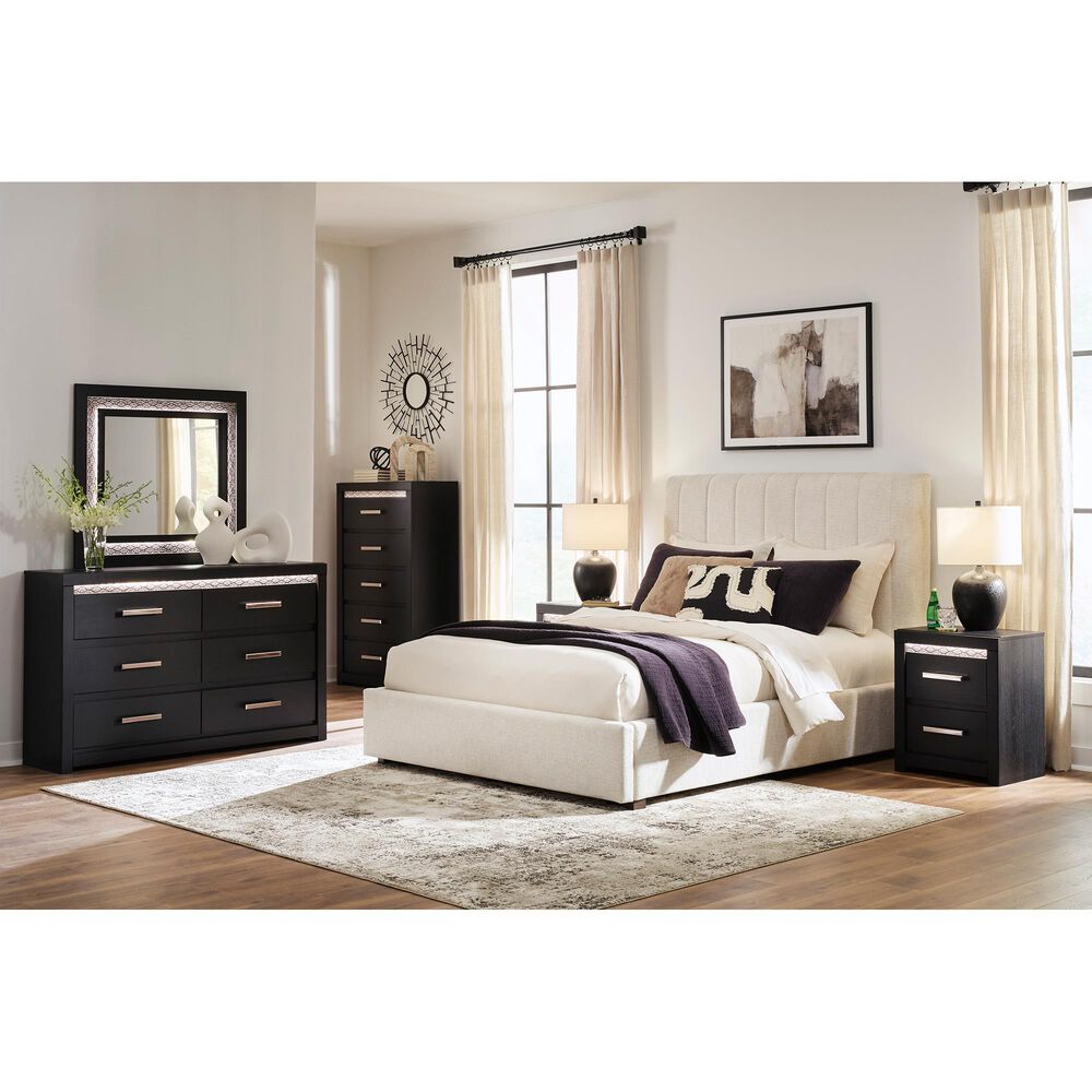 Ashley Shoralli King Upholstered Storage Bed in Beige, , large