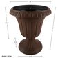 Timberlake Large Front Door Urn in Brown (Set of 2), , large