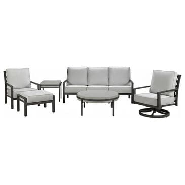 Slate and Company Casselberry 6-Piece Patio Conversation Set in Lifeguard Dove, , large