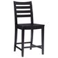 Linon Home Decor Flynn 22" Counter Stool in Black, , large