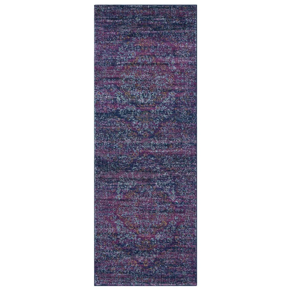 Surya Harput HAP-1003 2"7" x 7"3" Teal, Blue and Garnet Runner, , large