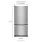 KitchenAid 18.67 Cu. Ft. Width Full Depth Bottom Mount Refrigerator in Stainless Steel, , large