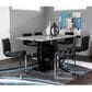 Sunset Dyane 7-Piece Counter Height Dining Set in Black and Silver Chrome, , large