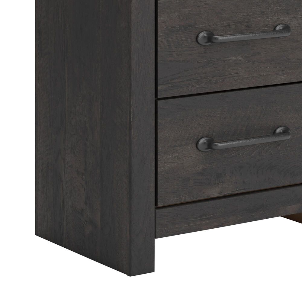Ashley Hollivern 2-Drawer Nightstand in Dark Gray, , large