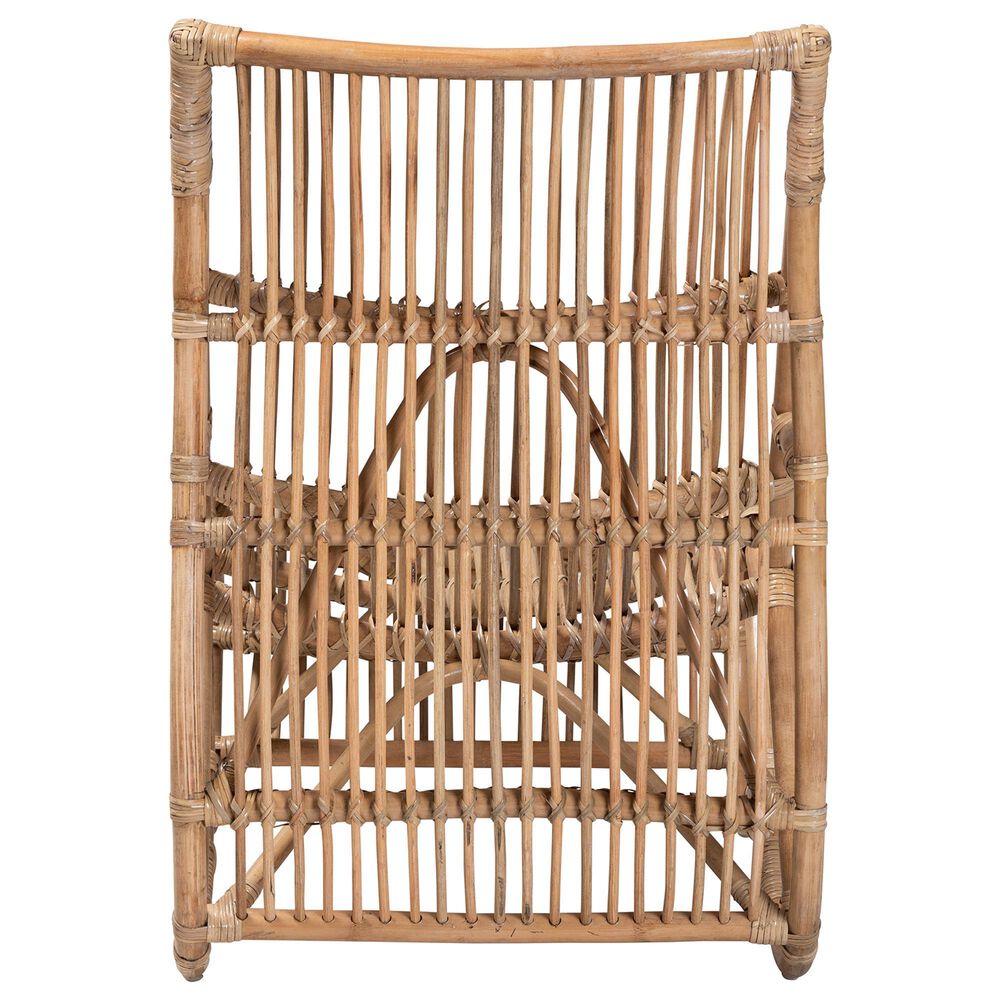Baxton Studio Genera Rattan Lounge Chair in Natural, , large