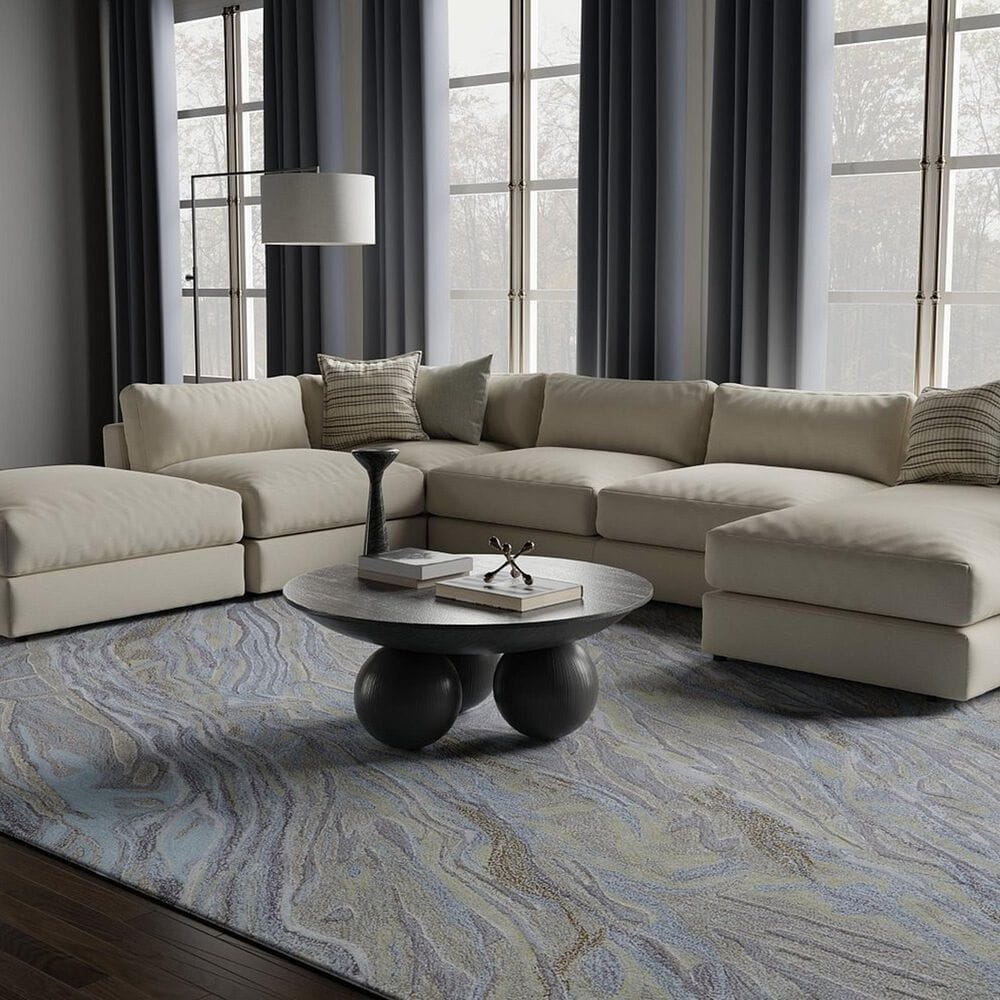 Feizy Rugs Kawai 5&#39; x 8&#39; Green and Multicolor Area Rug, , large