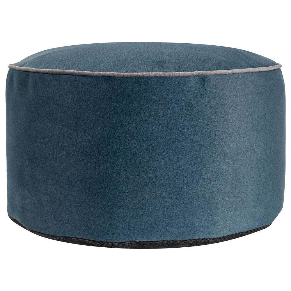 Howard Elliott Qiviut Foot Pouf in Royal, , large