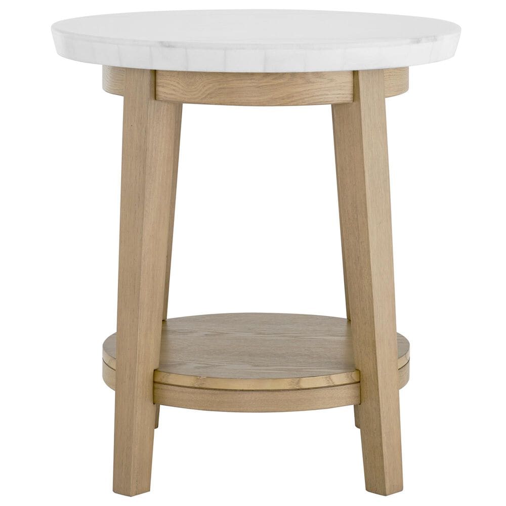 Crystal City Vida End Table in Burnished Blonde and White, , large