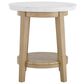 Crystal City Vida End Table in Burnished Blonde and White, , large