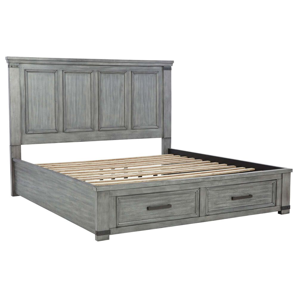 Ashley Russelyn 4 Piece King Bedroom Set in Gray, , large