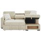 Modern Market Stationary Right Facing Sofa Bed with Bluetooth Speaker in Ivory, , large