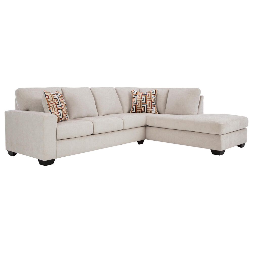 Ashley Aviemore 2-Piece Sectional with Right-Facing Chaise in Stone, , large