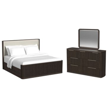 Mayberry Hill Sylvie 3 Piece King Panel Bedroom Set in Dark Brown, , large