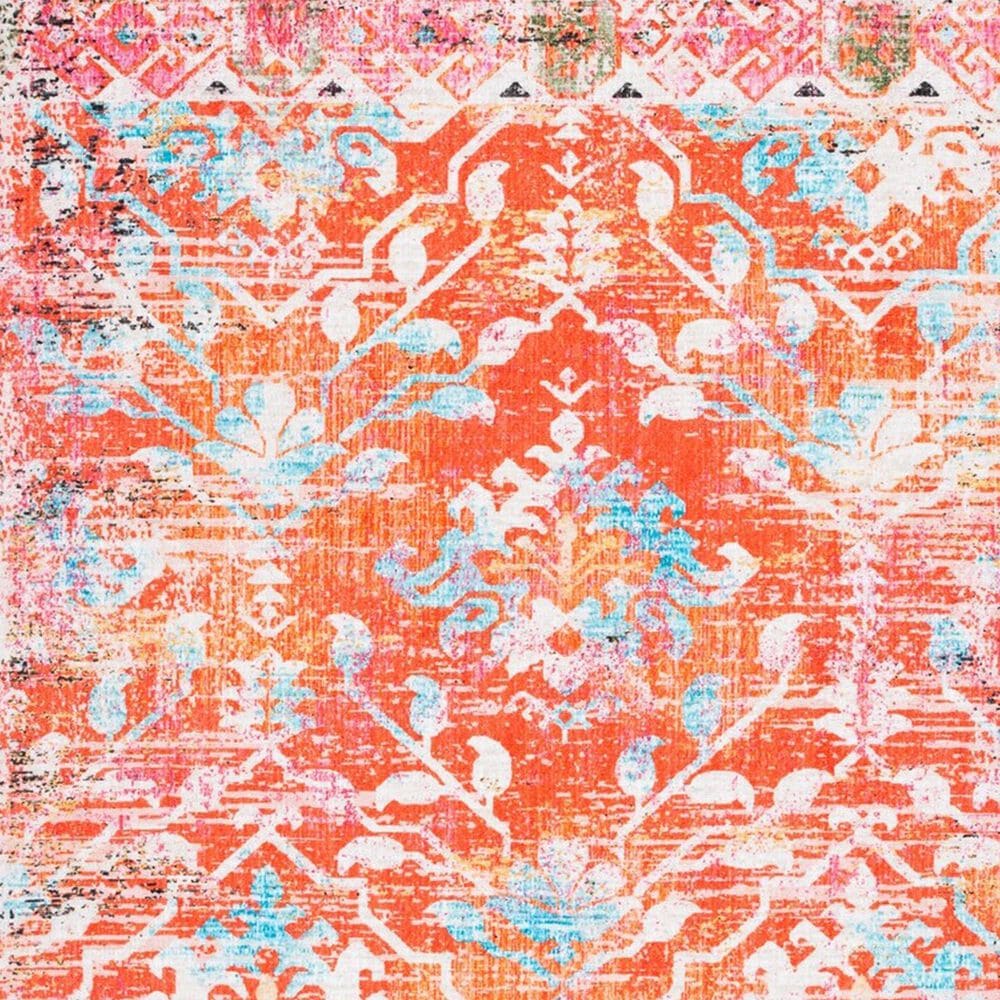 Safavieh Riviera 9&#39; x 12&#39; Orange and Light Blue Area Rug, , large