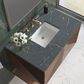 James Martin Vanities Marcello 36" Wall Mounted Single Bathroom Vanity in Chestnut with 3 cm Parisien Bleu Quartz Top and Rectangular Sink, , large