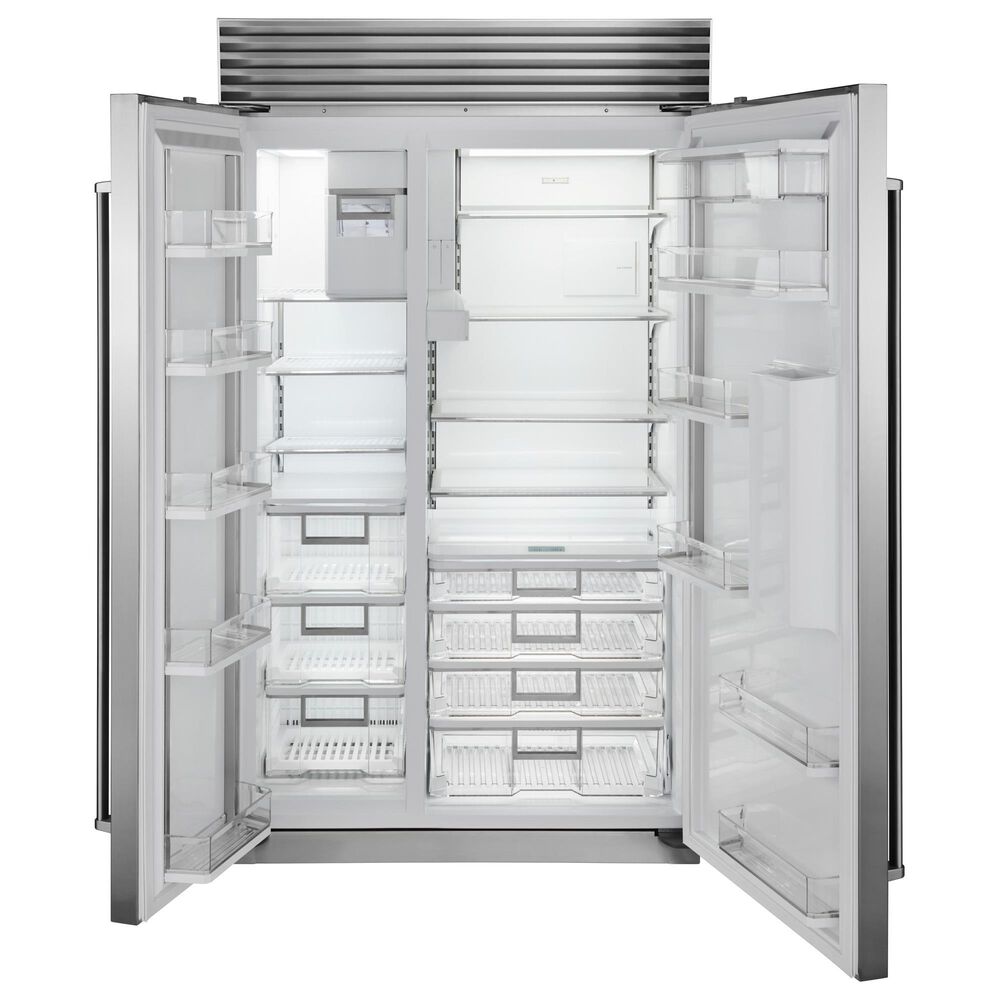Sub Zero 28.4 Cu. Ft. Classic Side-By-Side Refrigerator with Tubular Handle in Stainless Steel, , large