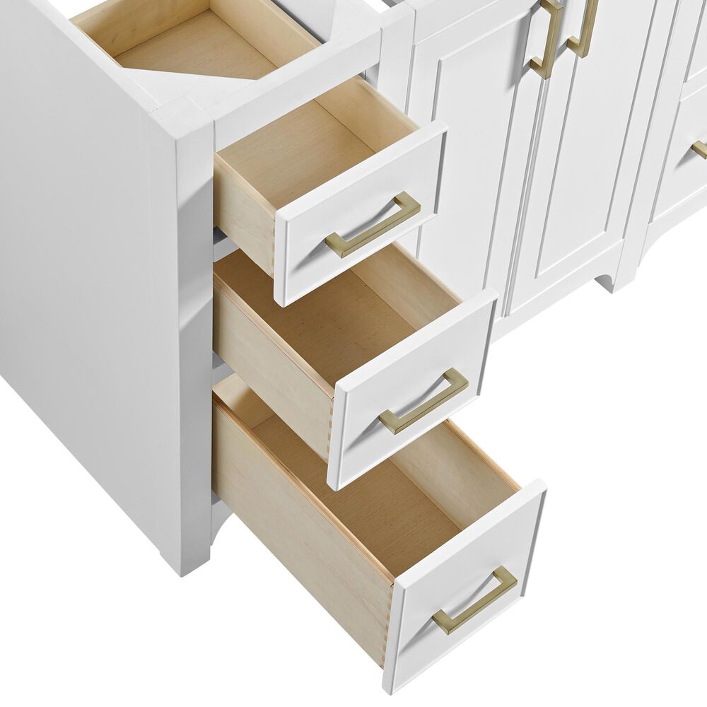 37B Lucerne 48" Single Bathroom Vanity in Bright White with Marble Top and Backsplash, , large