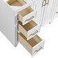 37B Lucerne 48" Single Bathroom Vanity in Bright White with Marble Top and Backsplash, , large