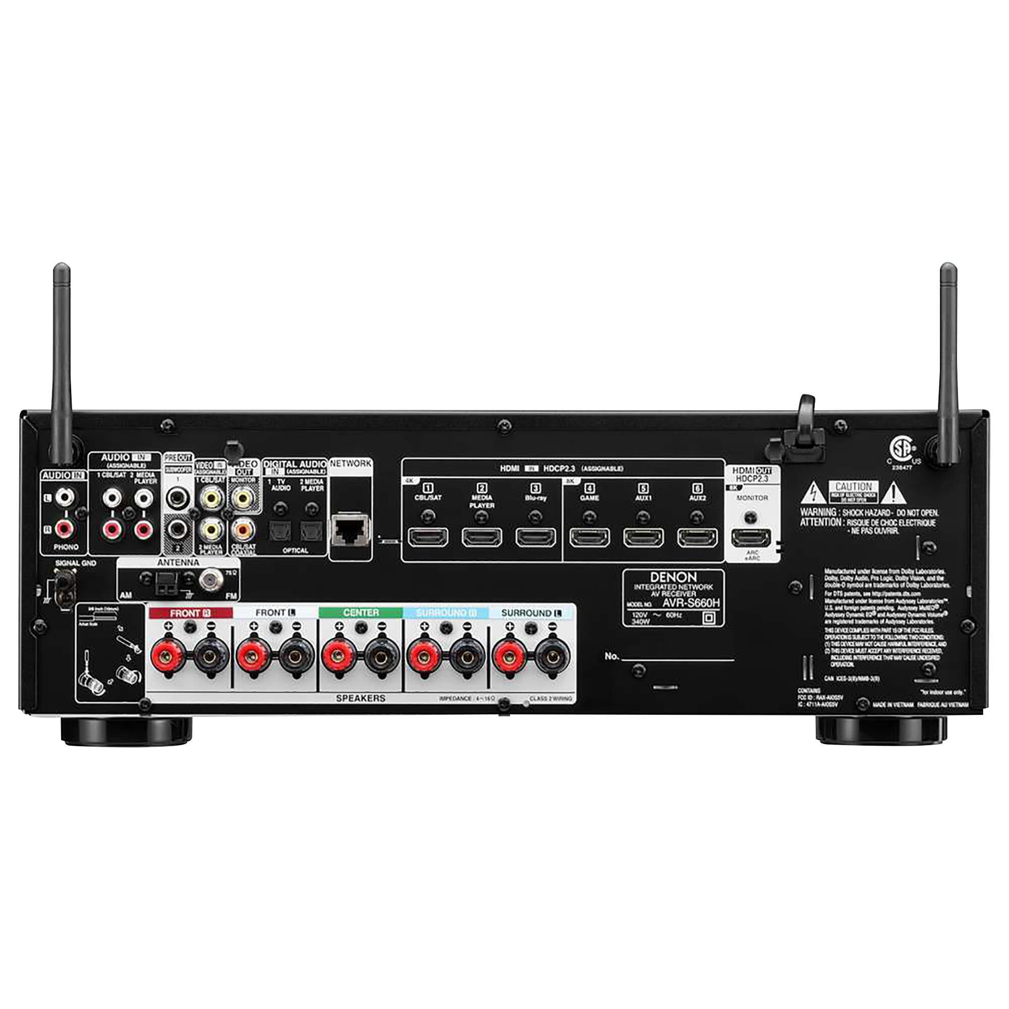 Denon 5.2 Channel 8K AV Receiver in Black | Nebraska Furniture Mart