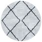 Safavieh August Shag AUG572F 6"7" Round Ivory and Grey Area Rug, , large