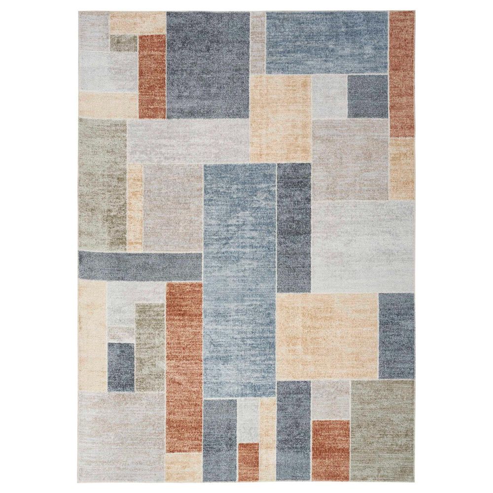 Nourison Astra Machine Washable Geometric 3"3" x 5" Multicolor Area Rug, , large