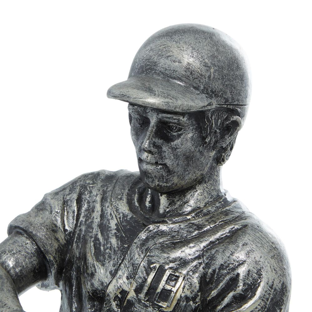 Maple and Jade Baseball Player Sculpture in Silver, , large
