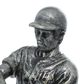 Maple and Jade Baseball Player Sculpture in Silver, , large