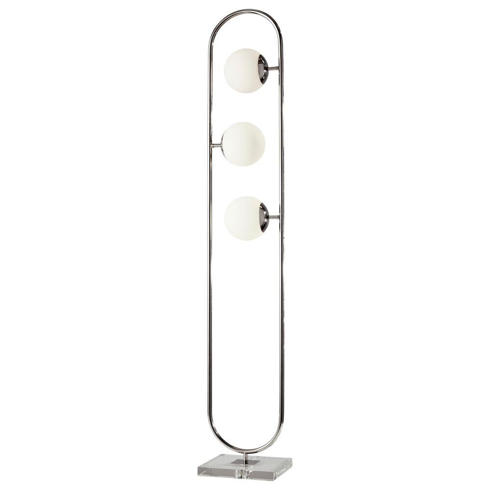 Adesso Sabrina LED Floor Lamp in Polished Nickel, , large