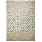 Kas Oriental Rugs Heritage Chevron 7"7" Round Ivory and Blue Area Rug, , large