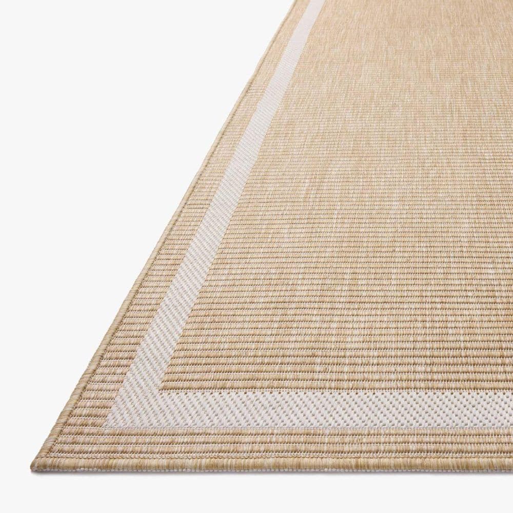 Loloi Easton Wheat and Ivory 2&#39;3&quot; x 3&#39;9&quot; Indoor/Outdoor Area Rug, , large
