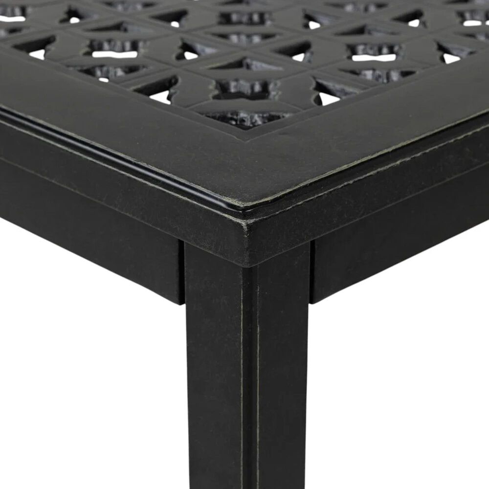 GatherCraft Lucia Patio Square End Table in Black, , large