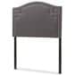 Baxton Studio Aubrey Twin Upholstered Panel Headboard in Dark Grey, , large