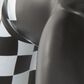 Maple and Jade 2-Piece Dog Balloon Decorative Sculpture Set with Checkered Accents in Matte Black and White, , large