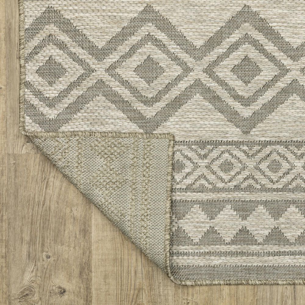 Oriental Weavers Tortuga TR03A 1&#39;10&quot; x 7&#39;6&quot; Beige and Black Runner, , large