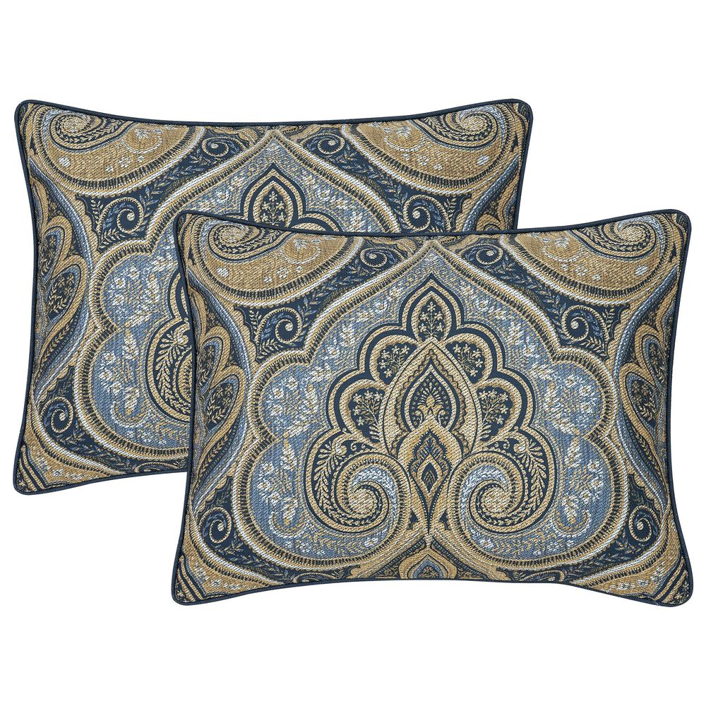 Royal Court Messina 3-Piece King/California King Comforter Set in Navy and Gold, , large