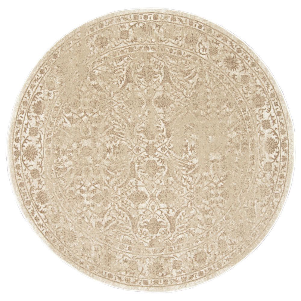 Radici USA Colosseo 3564 Bone 5"3" Round Area Rug, , large